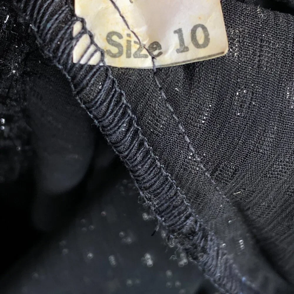 Vintage Shimmery Long Sleeve Peplum Blouse 10‎ - Picture 6 of 6